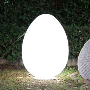Ovo Branco Luminoso com ficha -  50 x A.68 cm